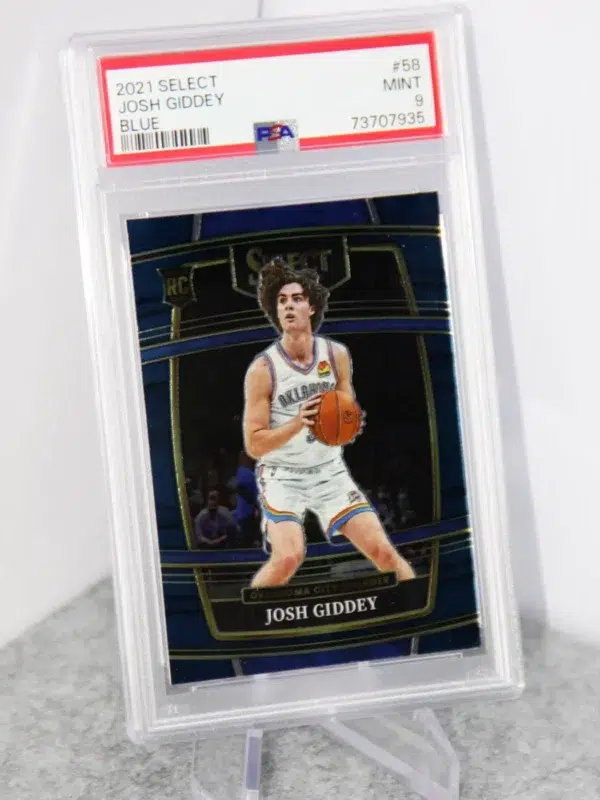2021-22 Josh Giddey #58 Panini Concourse Blue RC PSA 9 MT - stand