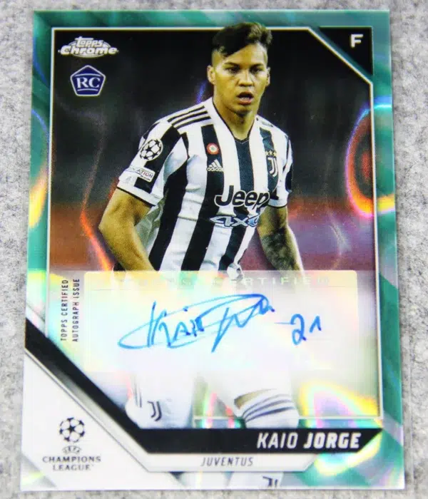 2021-22 Kaio Jorge #CA-KJ Topps Chrome UEFA Champions League Certified Autograph Issue RC - front