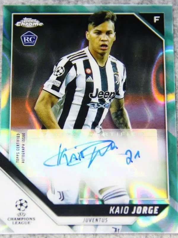 2021-22 Kaio Jorge #CA-KJ Topps Chrome UEFA Champions League Certified Autograph Issue RC - front