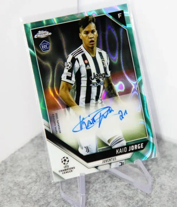 2021-22 Kaio Jorge #CA-KJ Topps Chrome UEFA Champions League Certified Autograph Issue RC - stand