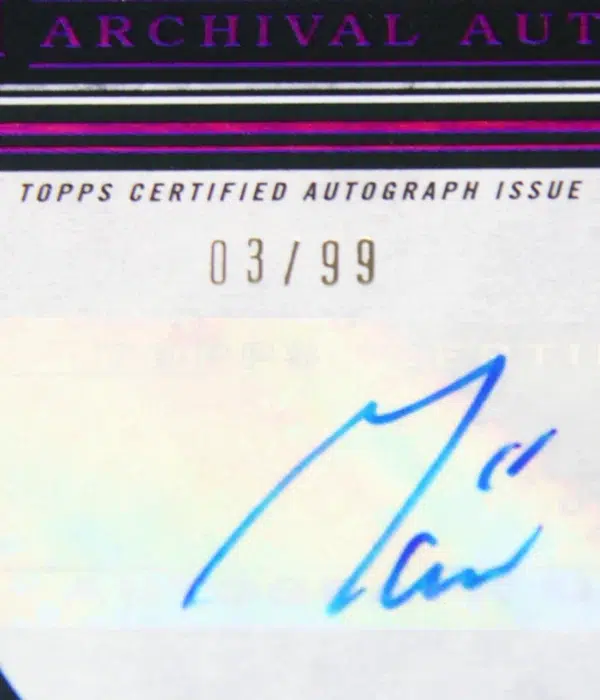 2021-22 Marco Asensio #AA-AS Topps UEFA CL Museum Collection Archival Amethyst Autograph SN#3 - detail