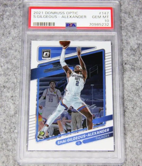2021-22 Shai Gilgeous-Alexander #147 Panini Donruss Optic PSA 10 GEM MT - front