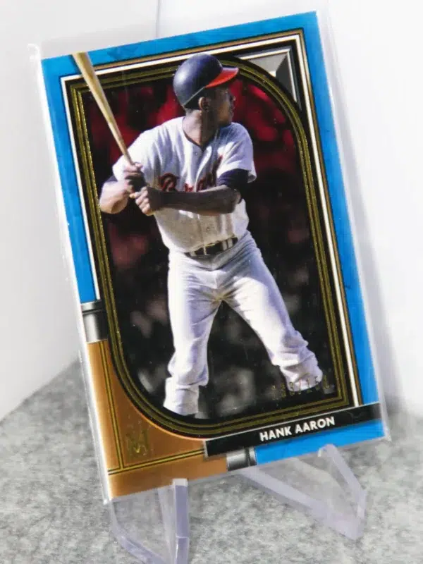2021 Hank Aaron #55 Topps Museum Collection Blue Parallel SN#133 - stand