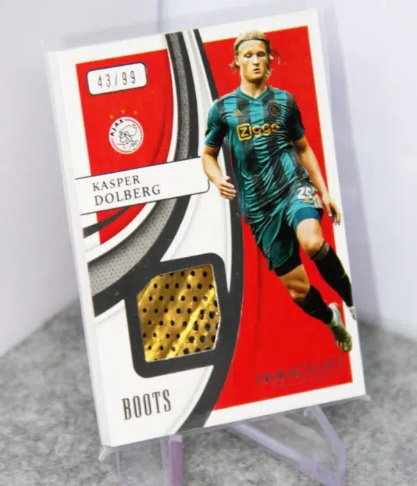 2021 Kasper Dolberg #BM-KD Panini Immaculate Boots Game Used Soccer Shoe Swatch SN#43 - stand