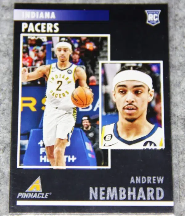2022-23 Andrew Nembhard #81 Panini Chronicles Pinnacle RC - front