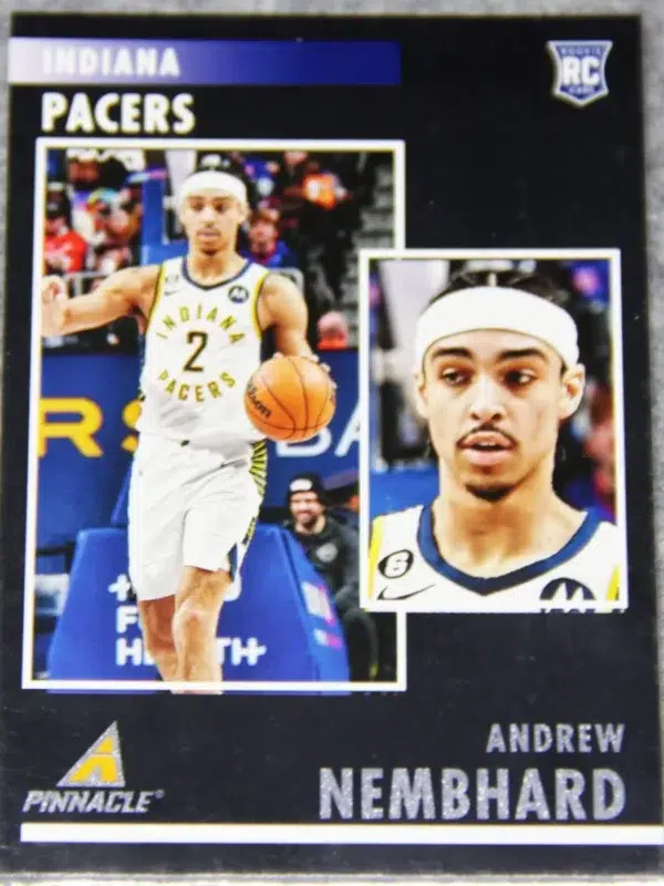2022-23 Andrew Nembhard #81 Panini Chronicles Pinnacle RC - front