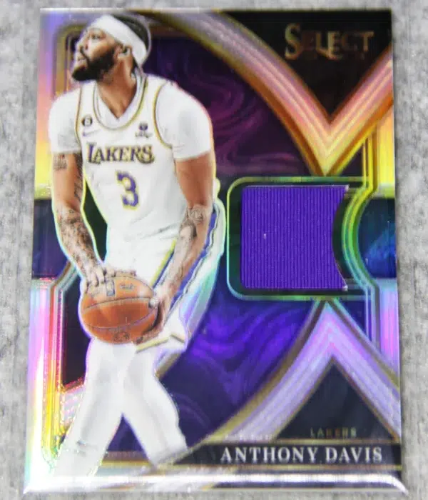 2022-23 Anthony Davis #SS-AD Panini Select Selective Swatches Silver Prizm - front