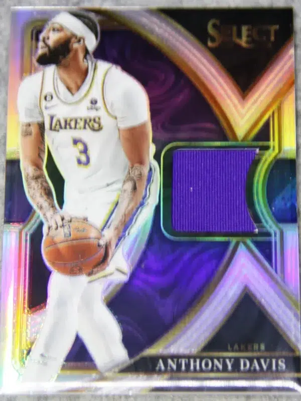 2022-23 Anthony Davis #SS-AD Panini Select Selective Swatches Silver Prizm - front