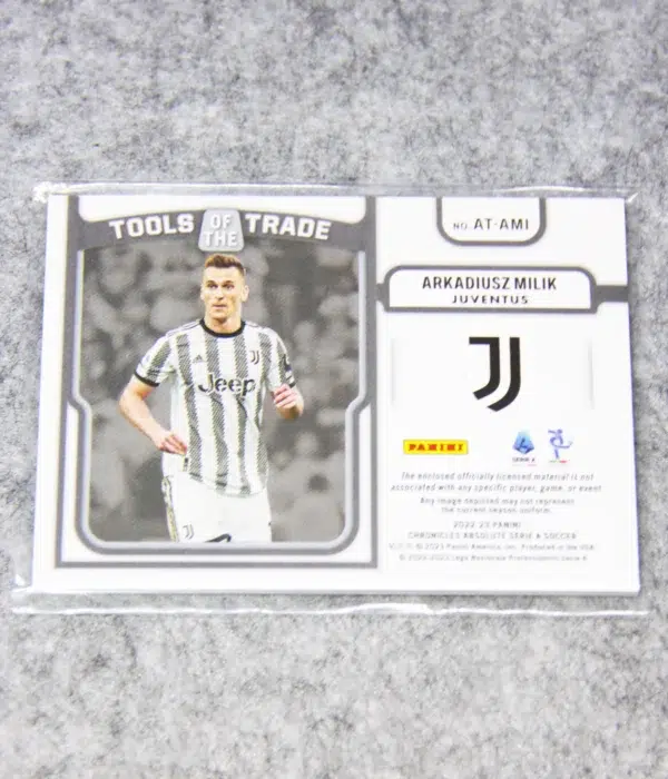 2022-23 Arkadiusz Milik #AT-AMI Panini Chronicles Absolute Soccer Tools of the Trade SN#69 - back