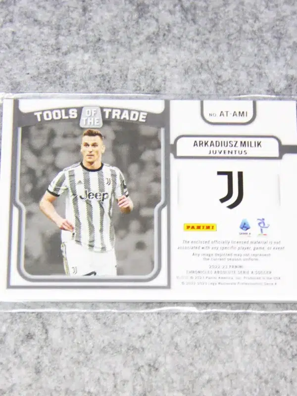 2022-23 Arkadiusz Milik #AT-AMI Panini Chronicles Absolute Soccer Tools of the Trade SN#69 - back