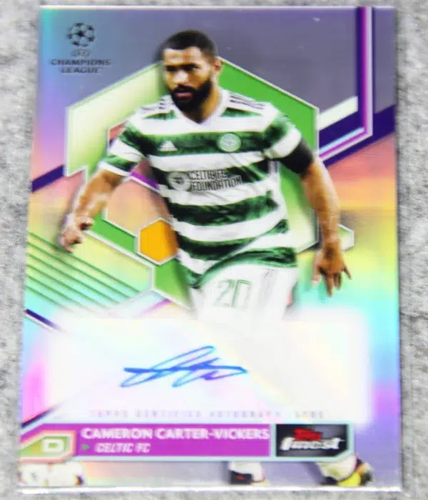 2022-23 Cameron Carter-Vickers #A-CC Topps Finest UEFA Champions League Autograph - front