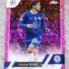 2022-23 Christian Pulisic #144 Topps Chrome UEFA Champions League Pink Shimmer Refractor SN#217 - front