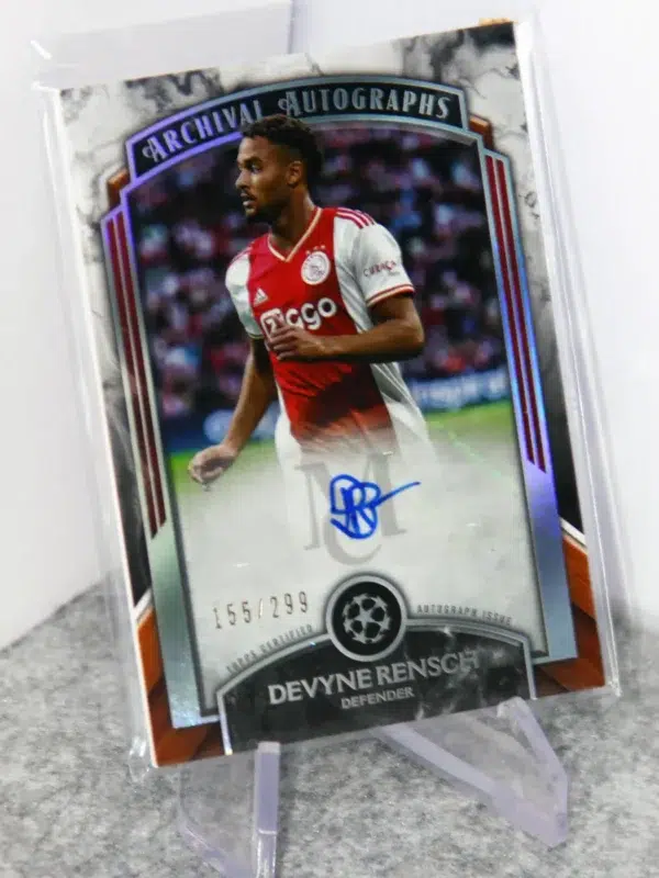 2022-23 Devyne Rensch #AA-DR Topps UEFA Champions League Museum Collection Archival Autographs SN#155 - stand