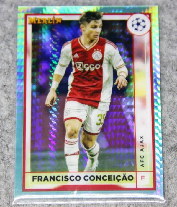 2022-23 Francisco Conceicao #11 Topps Merlin UEFA Champions League Aqua - front