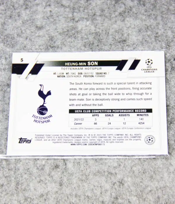 2022-23 Heung-Min Son #199 Topps Chrome UEFA Champions League Pulsar Refractor - back