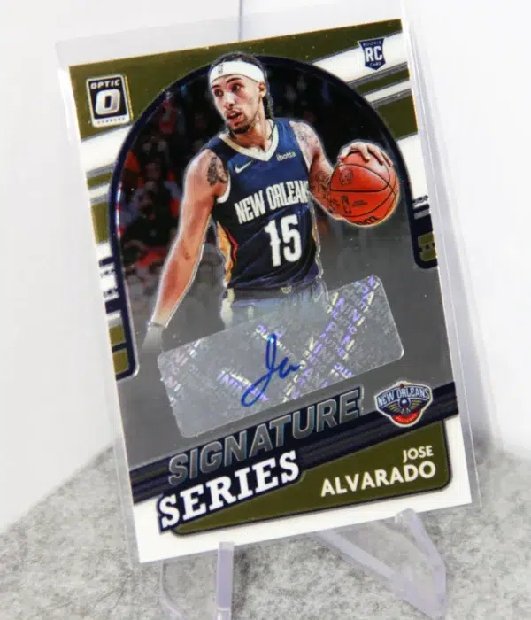 2022-23 Jose Alvarado #SS-JA Panini Donruss Optic Signature Series RC - stand