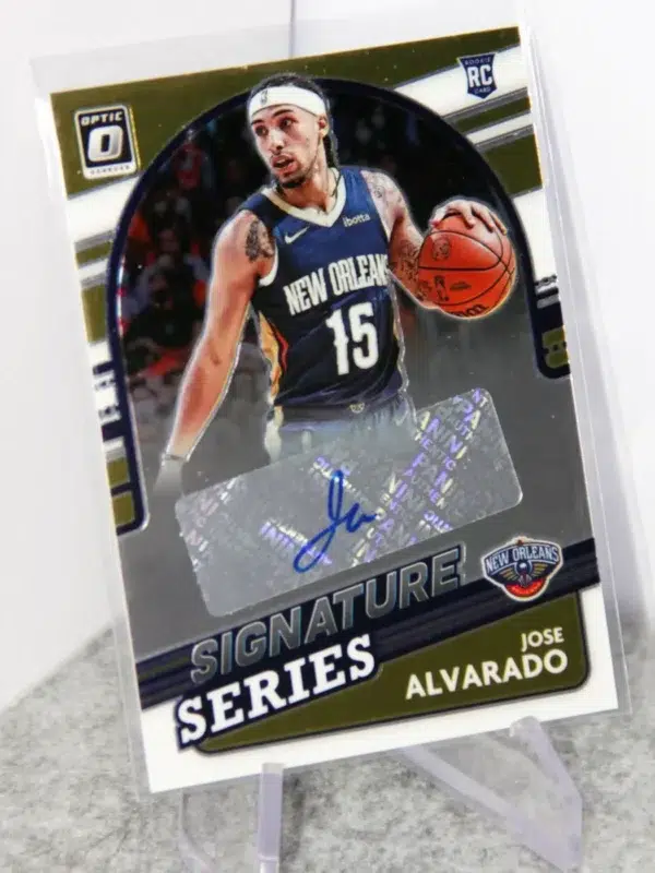 2022-23 Jose Alvarado #SS-JA Panini Donruss Optic Signature Series RC - stand