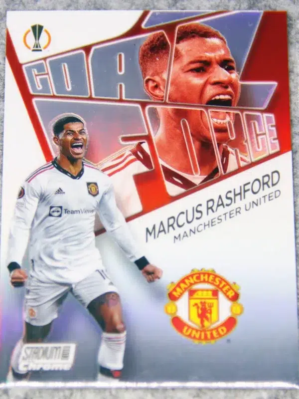 2022-23 Marcus Rashford #GF-MR Topps Stadium Club Chrome UEFA Europa League Goal Force - front