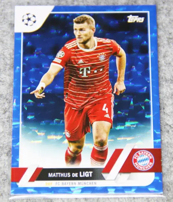 2022-23 Matthijs de Ligt #161 Topps UEFA Club Competitions Icy Blue Foil SN#95 - front