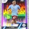 2022-23 Phil Foden #47 Topps Chrome UEFA Club Competitions Purple & Gold Seismic Refractor - front