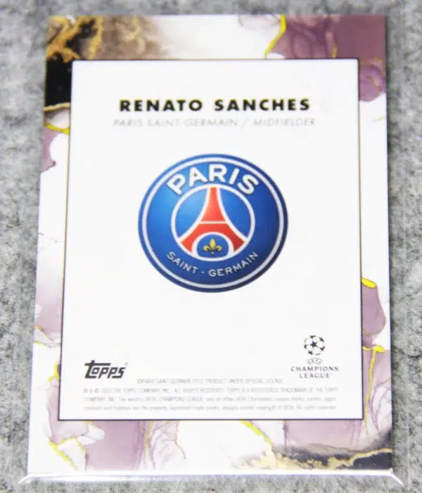 2022-23 Renato Sanches #RS Topps Inception UEFA Champions League Star Quality Green Refractor SN#33 - back
