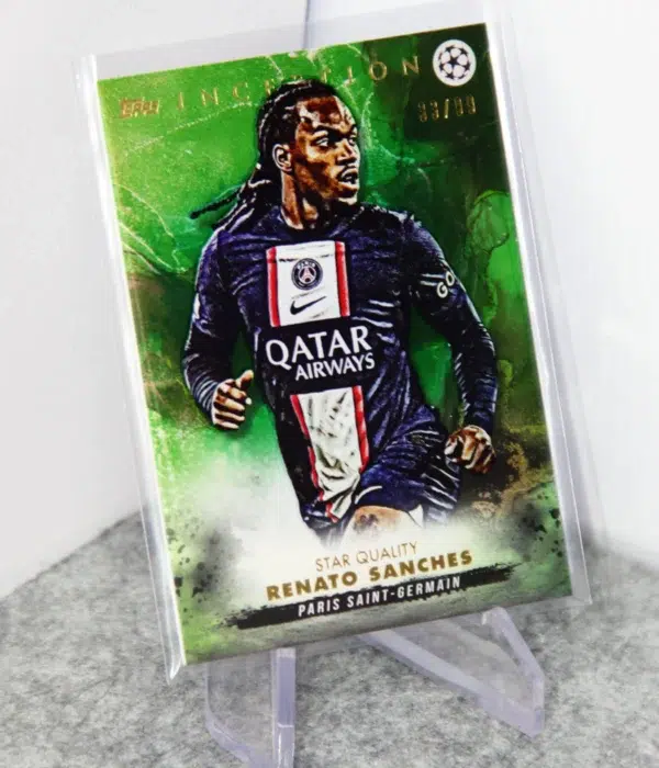 2022-23 Renato Sanches #RS Topps Inception UEFA Champions League Star Quality Green Refractor SN#33 - stand