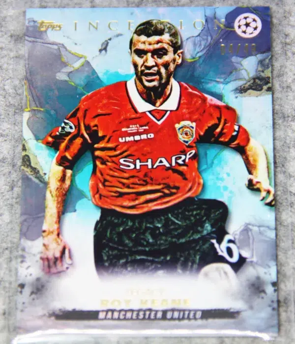 2022-23 Roy Keane #RK Topps Inception UEFA Champions League Legacy Blue Refractor SN#4 - front