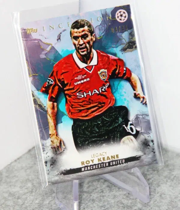2022-23 Roy Keane #RK Topps Inception UEFA Champions League Legacy Blue Refractor SN#4 - stand