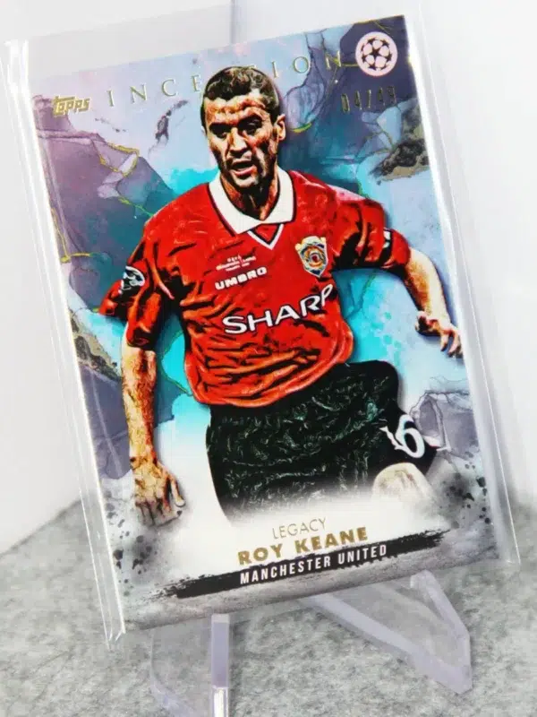 2022-23 Roy Keane #RK Topps Inception UEFA Champions League Legacy Blue Refractor SN#4 - stand