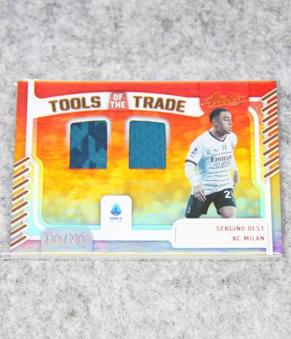 2022-23 Sergino Dest #AT-SD Panini Chronicles Absolute Soccer Tools of the Trade SN#189 - front