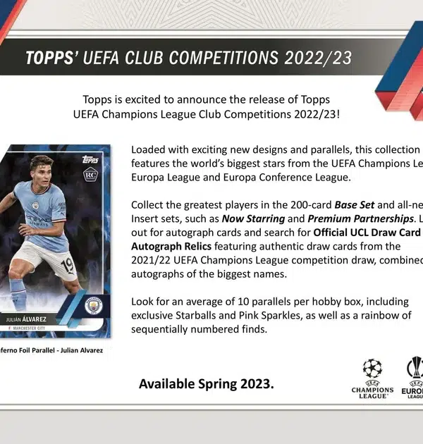2022-23 Topps UEFA Club Competitions Hobby Box - Sealed - supplier3