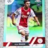 2022-23 Youri Regeer #179 Topps Chrome UEFA Champions League Aqua Wave Refractor SN#129 - front