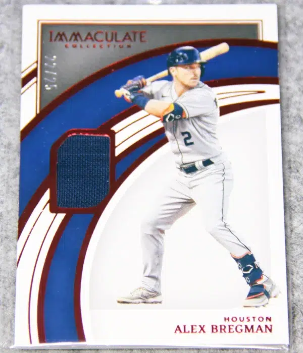 2022 Alex Bregman #5 Panini Immaculate Collection Red Parallel Patch SN#22 - front