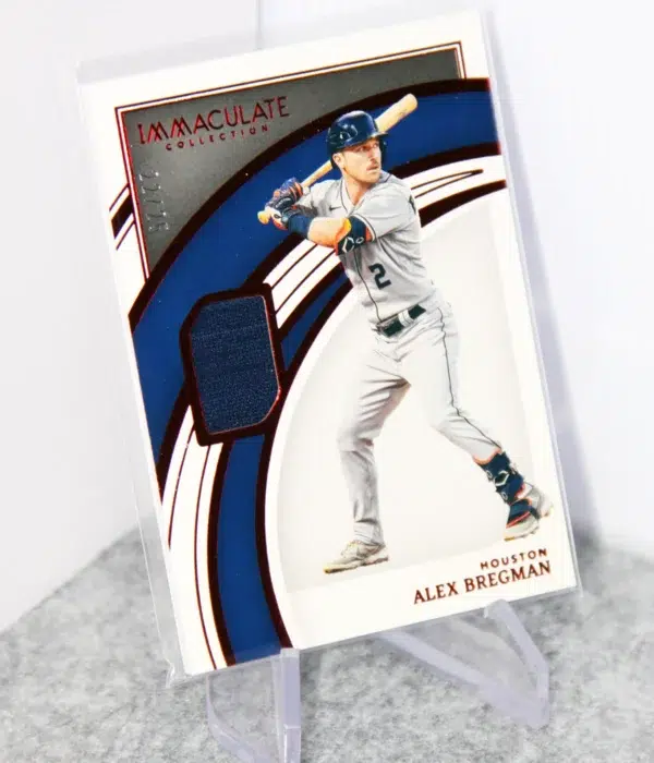 2022 Alex Bregman #5 Panini Immaculate Collection Red Parallel Patch SN#22 - stand
