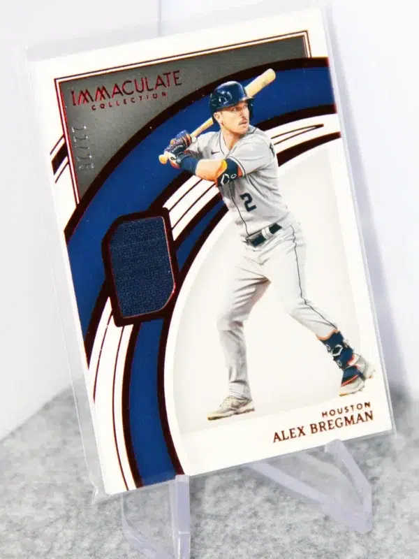 2022 Alex Bregman #5 Panini Immaculate Collection Red Parallel Patch SN#22 - stand