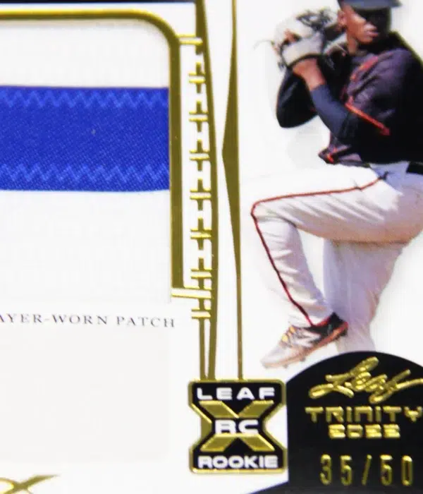 2022 Prelander Berroa #PA-PB1 Leaf Trinity Baseball Patch Autograph RC SN#35 - detail