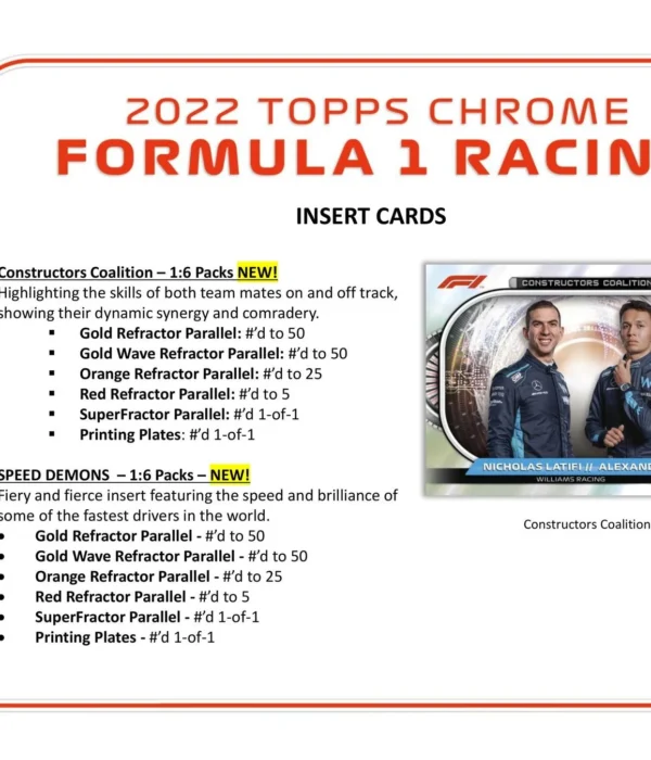 2022 Topps Chrome Formula 1 Racing F1 Hobby Lite - Sealed -supplier5