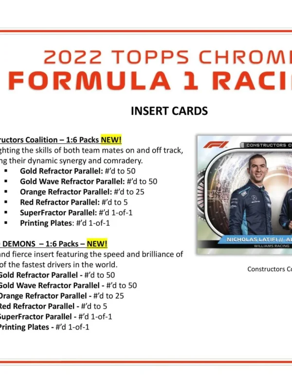 2022 Topps Chrome Formula 1 Racing F1 Hobby Lite - Sealed -supplier5