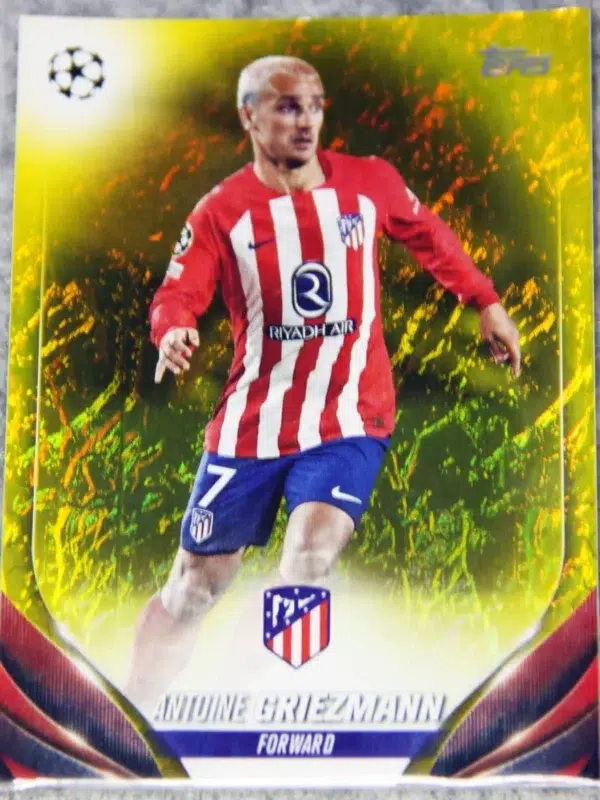 2023-24 Antoine Griezmann #190 Topps Chrome UEFA Champions League Gold Refractor SN#13 - front