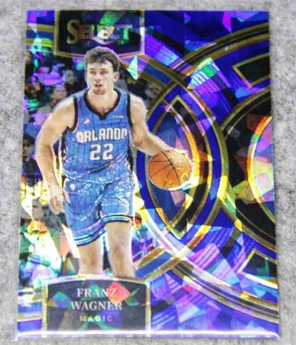 2023-24 Franz Wagner #184 Panini Select Premier Blue Cracked Ice Prizm - front