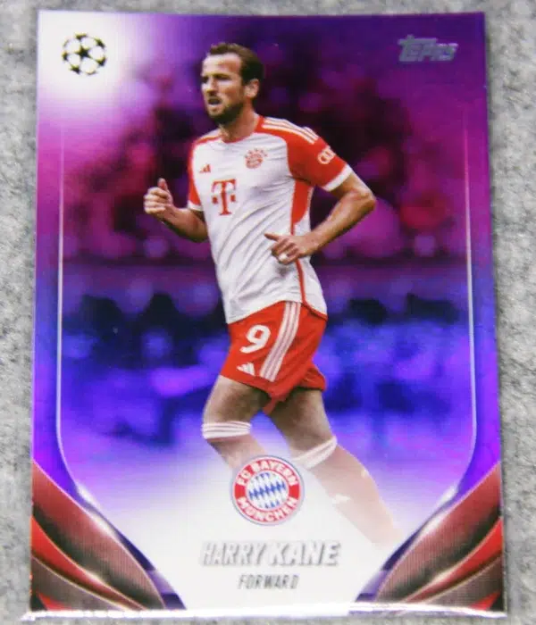 2023-24 Harry Kane #50 Topps UEFA Club Competitions Purple Refractor SN#30 - front