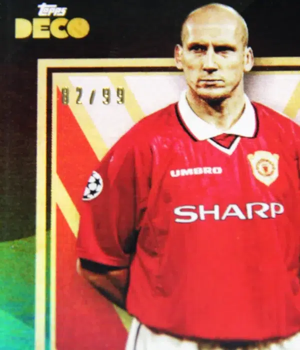 2023-24 Jaap Stam #JS Topps Deco UEFA Champions League Legends Green Refractor SN82 - detail