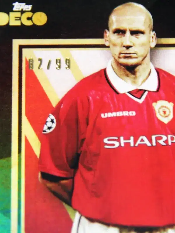 2023-24 Jaap Stam #JS Topps Deco UEFA Champions League Legends Green Refractor SN82 - detail