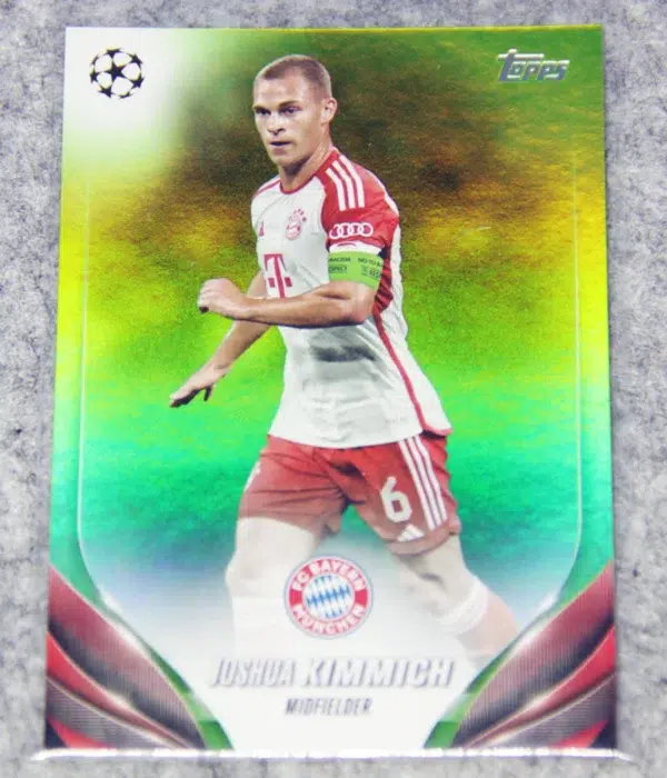 2023-24 Joshua Kimmich #72 Topps Chrome UEFA Champions League Neon Green Refractor SN30 - front
