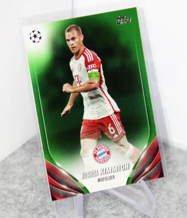 2023-24 Joshua Kimmich #72 Topps Chrome UEFA Champions League Neon Green Refractor SN30 - stand