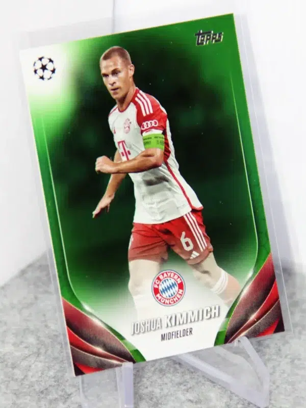 2023-24 Joshua Kimmich #72 Topps Chrome UEFA Champions League Neon Green Refractor SN30 - stand