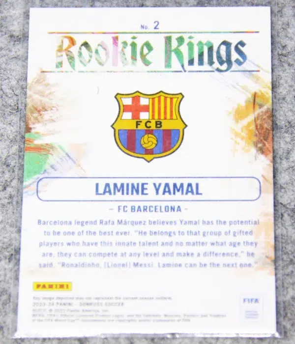 2023-24 Lamine Yamal #2 Panini Donruss FIFA Rookie Kings - back