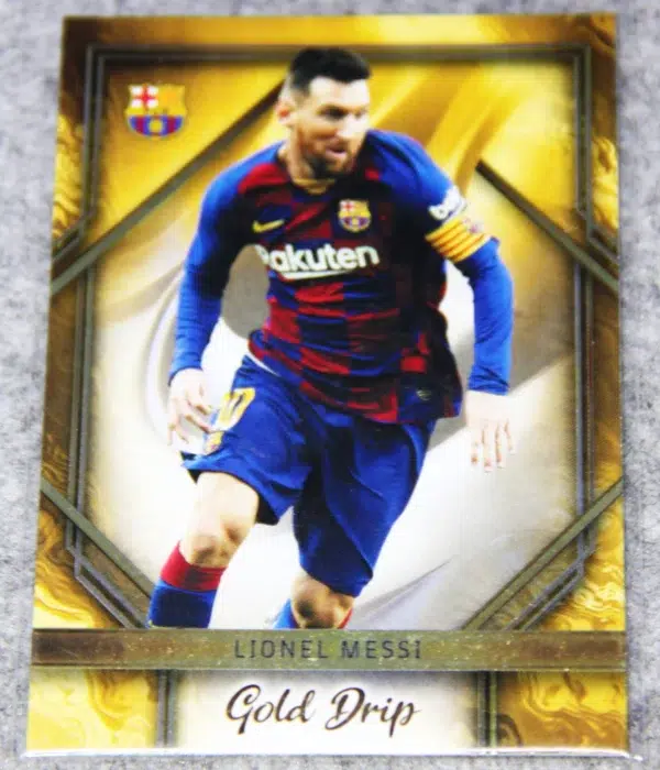 2023-24 Lionel Messi #GD-4 Topps FC Barcelona Team Set Gold Drip - front