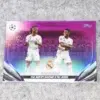 2023-24 Madrid Magic #18 Topps UEFA CC Title Winners Purple Foilboard Refractor SN#267 - front
