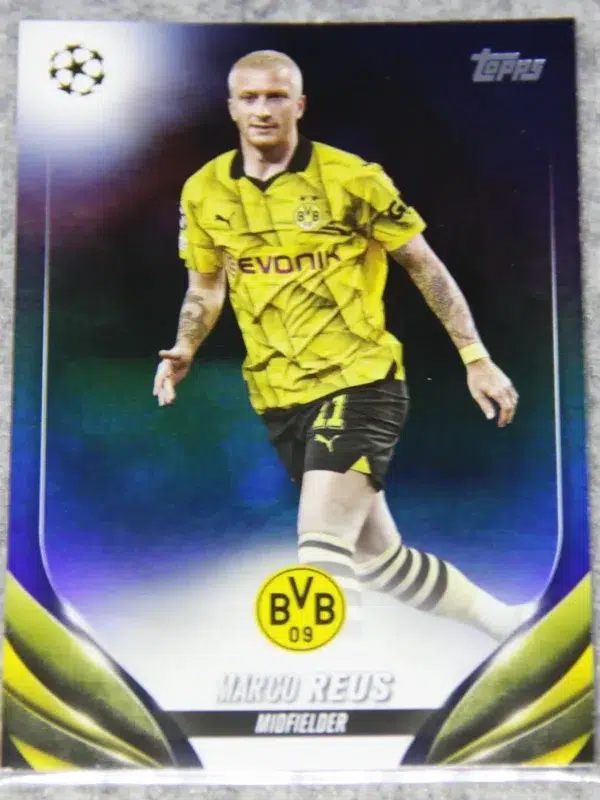 2023-24 Marco Reus #173 Topps UEFA Club Competitions Navy Blue Refractor SN#146 - front